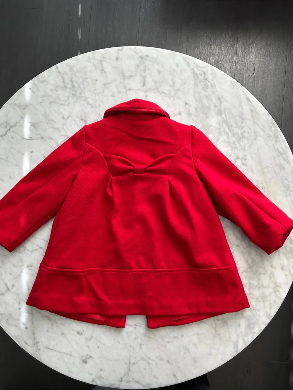 Mayoral Bright Red Girls' Pea Coat with Classic Collar size 18M